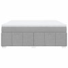 vidaXL Box spring postel s matrací světle šedá 180 x 200 cm textil