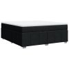 vidaXL Box spring postel s matrací černá 180x200 cm textil
