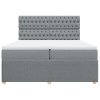 vidaXL Box spring postel s matrací světle šedá 200 x 200 cm textil