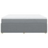 vidaXL Box spring postel s matrací světle šedá 200 x 200 cm textil