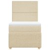 vidaXL Box spring postel s matrací krémová 100 x 200 cm textil