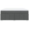 vidaXL Box spring postel s matrací tmavě šedá 180x200 cm textil