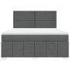 vidaXL Box spring postel s matrací tmavě šedá 180x200 cm textil
