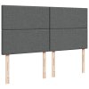 vidaXL Box spring postel s matrací tmavě šedá 180x200 cm textil