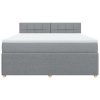 vidaXL Box spring postel s matrací světle šedá 180 x 200 cm textil