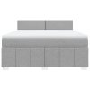 vidaXL Box spring postel s matrací světle šedá 180 x 200 cm textil