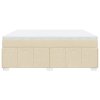 vidaXL Box spring postel s matrací krémová 180x200 cm textil