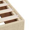 vidaXL Box spring postel s matrací krémová 180x200 cm textil