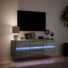 vidaXL Nástěnná TV skříňka s LED osvětlením šedá sonoma 130x31x45 cm