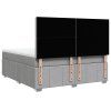 vidaXL Box spring postel s matrací světle šedá 180 x 200 cm textil