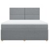 vidaXL Box spring postel s matrací světle šedá 180 x 200 cm textil