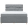 vidaXL Box spring postel s matrací světle šedá 180 x 200 cm textil