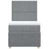 vidaXL Box spring postel s matrací světle šedý 100 x 200 cm textil