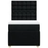 vidaXL Box spring postel s matrací černá 100 x 200 cm textil