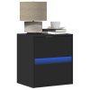vidaXL Nástěnné TV skříňky s LED osvětlením 2 ks černé 41 x 31 x 45 cm