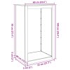 vidaXL Stojan na palivové dřevo 60 x 40 x 100 cm pozinkovaná ocel