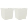 vidaXL Zahradní truhlíky 2 ks bílé 50 x 50 x 50 cm ocel