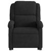 vidaXL Zvedací masážní polohovací křeslo černé samet
