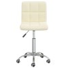 vidaXL Otočná kancelářská židle krémová textil