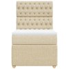 vidaXL Box spring postel s matrací krémová 100 x 200 cm textil