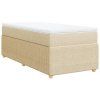 vidaXL Box spring postel s matrací krémová 80 x 200 cm textil