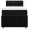 vidaXL Box spring postel s matrací černá 80 x 200 cm textil
