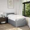 vidaXL Box spring postel s matrací světle šedá 80 x 200 cm textil
