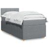 vidaXL Box spring postel s matrací světle šedá 80 x 200 cm textil