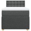 vidaXL Box spring postel s matrací tmavě šedá 80 x 200 cm textil