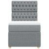 vidaXL Box spring postel s matrací světle šedá 80 x 200 cm textil