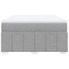 vidaXL Box spring postel s matrací světle šedá 140 x 200 cm textil