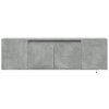 vidaXL Nástěnná TV skříňka s LED betonově šedá 135 x 31 x 39,5 cm