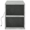 vidaXL Nástěnná TV skříňka s LED betonově šedá 135 x 31 x 39,5 cm