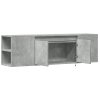 vidaXL Nástěnná TV skříňka s LED betonově šedá 135 x 31 x 39,5 cm