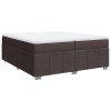 vidaXL Box spring postel s matrací tmavě hnědá 200x200 cm textil
