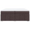 vidaXL Box spring postel s matrací tmavě hnědá 200x200 cm textil