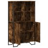 vidaXL Highboard kouřový dub 79,5 x 35,5 x 137,5 cm kompozitní dřevo