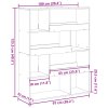 vidaXL Knihovna kouřový dub 100 x 33 x 125,5 cm kompozitní dřevo
