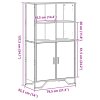 vidaXL Highboard černý 79,5 x 35,5 x 137,5 cm kompozitní dřevo