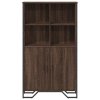 vidaXL Highboard hnědý dub 79,5 x 35,5 x 137,5 cm kompozitní dřevo