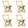 vidaXL Jídelní židle skládací 4 ks Corona voskově hnědé masiv borovice
