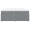 vidaXL Box spring postel s matrací světle šedá 200 x 200 cm textil