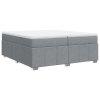 vidaXL Box spring postel s matrací světle šedá 200 x 200 cm textil