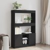 vidaXL Skříň highboard černá 92 x 33 x 140 cm kompozitní dřevo
