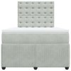 vidaXL Box spring postel s matrací světle šedá 120x190 cm samet