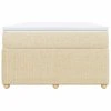 vidaXL Box spring postel s matrací krémová 120x190 cm textil