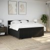vidaXL Box spring postel s matrací černá 200x200 cm textil