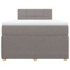 vidaXL Box spring postel s matrací taupe 120x190 cm textil