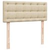 vidaXL Box spring postel s matrací krémová 120x190 cm textil