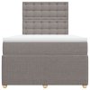 vidaXL Box spring postel s matrací taupe 120x190 cm textil